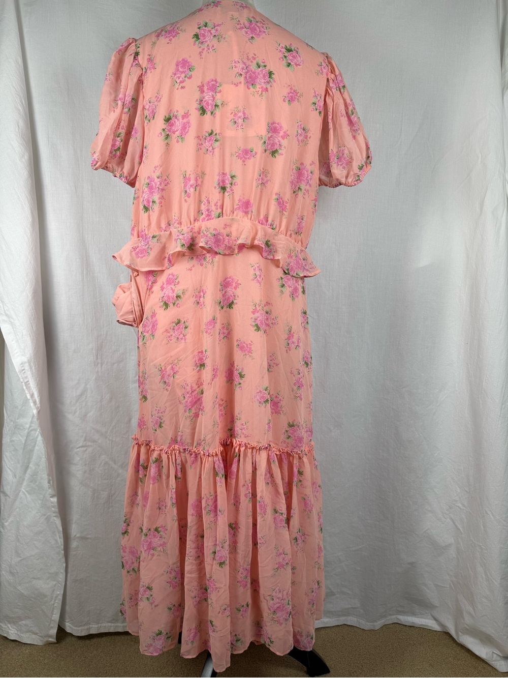 LoveShackFancy for Target Pink Floral Ruffle Maxi Dress NWT - Picture 7 of 7